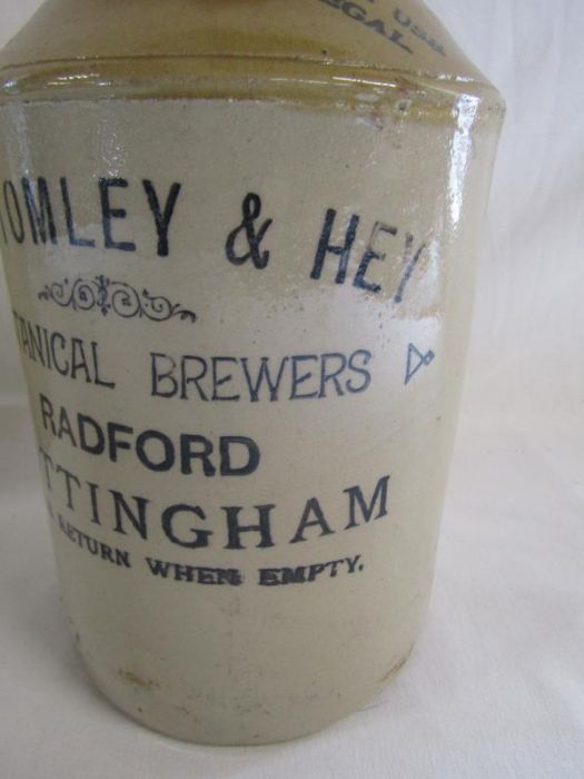 Bottomley and Hey 'Botanical Brewers' Radford Nottingham stoneware flagon and a larger George Skey - Image 6 of 6