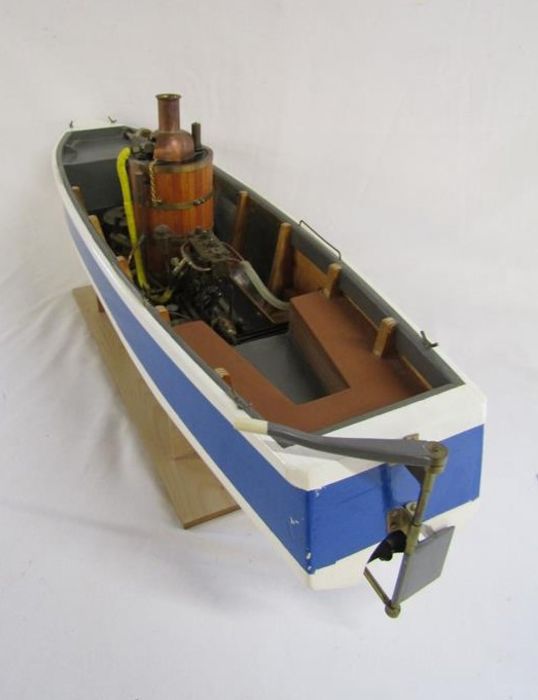 Scale model of 'The African Queen' with stand approx. 87cm long - Image 3 of 4