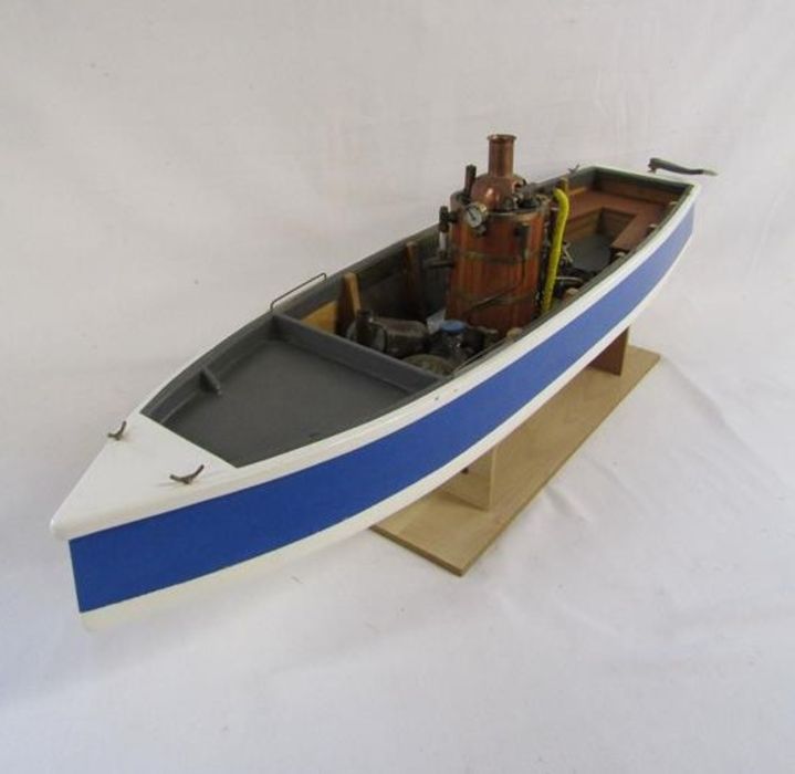 Scale model of 'The African Queen' with stand approx. 87cm long - Image 4 of 4