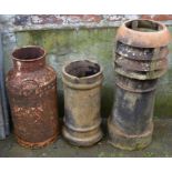 2 chimney pots & a milk churn