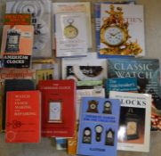 Books on clocks & clock repair, auction catalogues etc