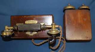 c1920 British made Sterling telephone with bell box