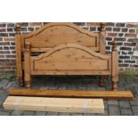 Pine double bed