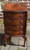 Reproduction Georgian serpentine front cabinet on cabriole legs