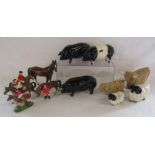 Coopercraft saddleback and all black pigs, Foreign, Beckwood and unmarked hunt, race and plain