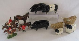 Coopercraft saddleback and all black pigs, Foreign, Beckwood and unmarked hunt, race and plain
