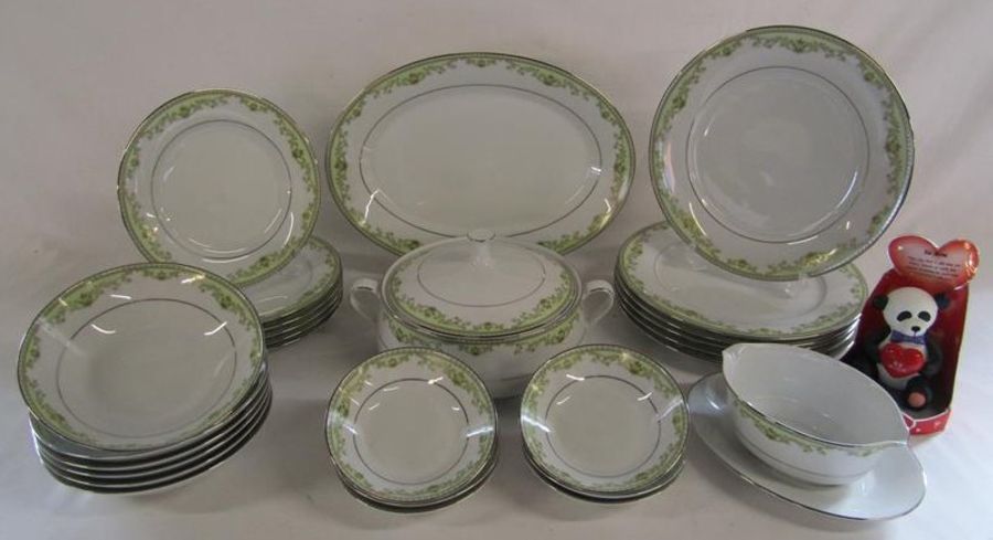 Noritake Raleigh plates, bowls, serving plate, tureen, sauce boat etc