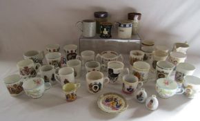 Large collection of commemorative mugs