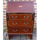 Small Edwardian mahogany bureau