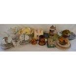 Watts Geisha ware half tea service, cheese dish, tankards etc