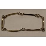 9ct gold snaffle bit type bracelet 6.92g