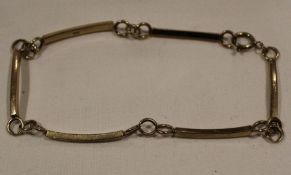 9ct gold snaffle bit type bracelet 6.92g