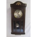 Oak framed wall clock