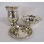 Birmingham silver bon bon dish, small silver dish and possibly John Rose Birmingham silver 1964