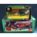 Siku Massey Ferguson Combine Harvester 4251 & Britains John Deere 535 Mower Conditioner (1:32) in