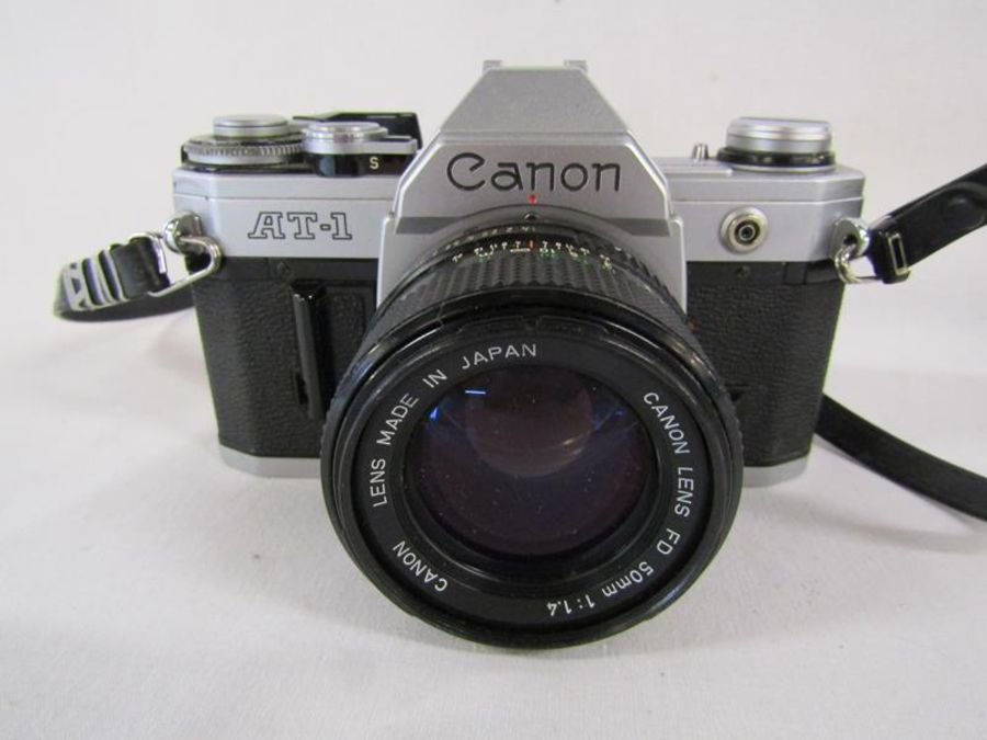 Canon AT-1 camera, Olympus CM10 camera, Sirius tele-converter lens and Haminex flash, - Image 2 of 9