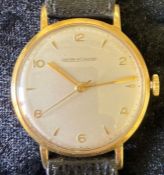 Jaeger-LeCoultre 18ct gold gents wristwatch. Diameter 3.6cm