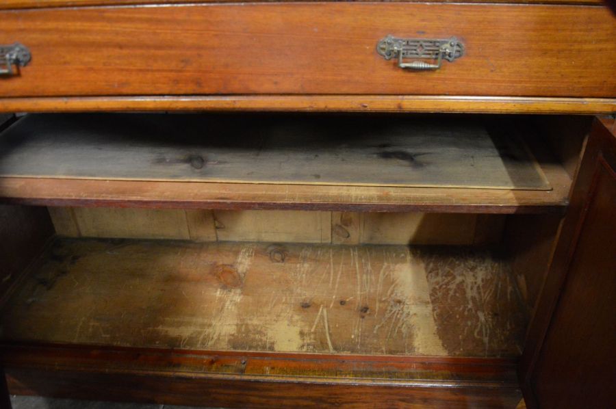 Victorian mahogany display bookcase Ht 226cm L 120cm D 44cm - Image 2 of 2