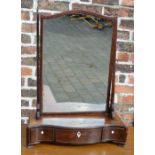 Victorian serpentine front toilet mirror