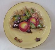 Aynsley Orchard Gold footed bowl signed D Jones approx. 25.5cm dia.