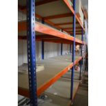 *Modern racking (7 units with 4 shelves) 303cm high x 154cm wide x 92cm deep