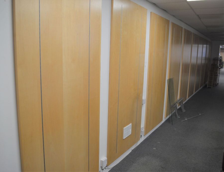 *Approximately 19 wall panels with vertical slats 212cm high x 100cm wide & 2 small wall panels