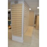 *Approximately 34 slatted wall panels & 3 base units of varying sizes some W141cm by Ht170, 207cm by