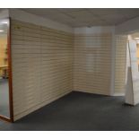 *7 beechwood effect wall panels with horizontal slats