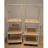 *2 "A" frame metal display shelf units