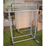 *2 glass topped double clothes rails & single clothes rail