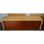 *2 base units with 4 red drawers each 180cm wide x 47cm deep