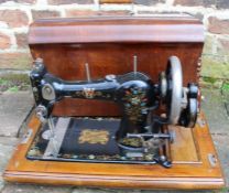 Jones (for C W S) 'Federation' family sewing machine 431237 with accessories