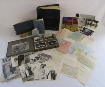 Ephemera relating to William George Balchin Baird MBE, includes photographs from tours, signed