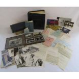Ephemera relating to William George Balchin Baird MBE, includes photographs from tours, signed