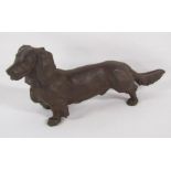 Bottger Steinzeug Meissen long haired Dachshund N.240 - approx. 25cm long