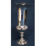 Silver vase with loaded base, London 1904