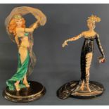 Two limited edition figurines including House of Erte The Franklin Mint Pearls and Rubies figure and