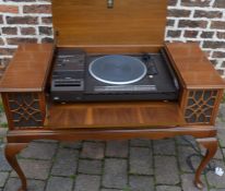 Dynatron music centre in a mahogany cabinet with record player, radio & cassette deck