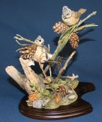 Country Artists limited edition "Autumn Gathering" with Crested Tits by Keith Sherwin (Guild