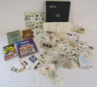 Collection of stamps and stamp collectors guide books