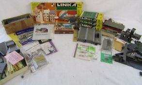 Collection of LINKA model building, station platforms, signals etc
