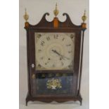 Rare large 30 hour American pillar & scroll shelf clock by Bishop & Bradley circa 1820 with twin