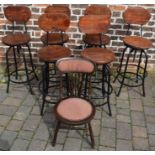 6 bar stools & an Edwardian child's chair
