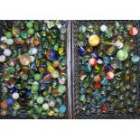 2 trays of marbles