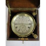 Victorian marine chronometer by Whyte,Thomson & Co 'Makers to the Admiralty' Glasgow, numbered 4492,