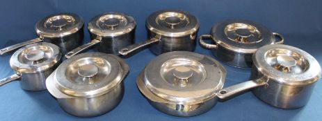 8 Aga / Rayburn stainless steel pans