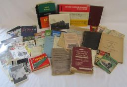 Mixed collection includes Famous Trains, Railway Clearing House Handbook, Working Time Tables,