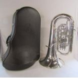 Tuba with later applied engraving 'Boosey and Hawkes Sovereign' (which it is not) in Besson hard