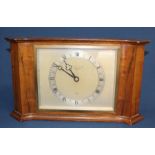 Elliott mantel clock marked Garrard & Co London with curved mahogany case and presentation plaque on