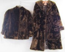 Norwich fur co. cropped fur coat and one other fur coat